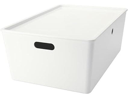 KUGGIS Box with lid, 37x54x21cm, White