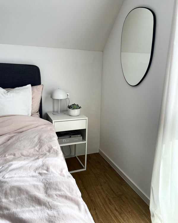 VIKHAMMER bedside table, 40x39cm, White