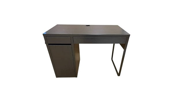MICKE Desk, 105x50cm, Black-brown