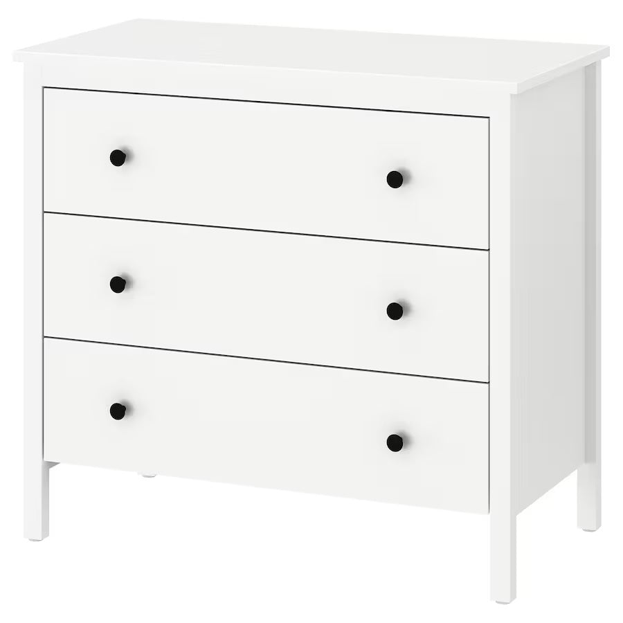IKEA KOPPANG ホワイト 3段チェスト KOPPANG Chest of 3 drawers, White, 90x83cm– Home Swede Home