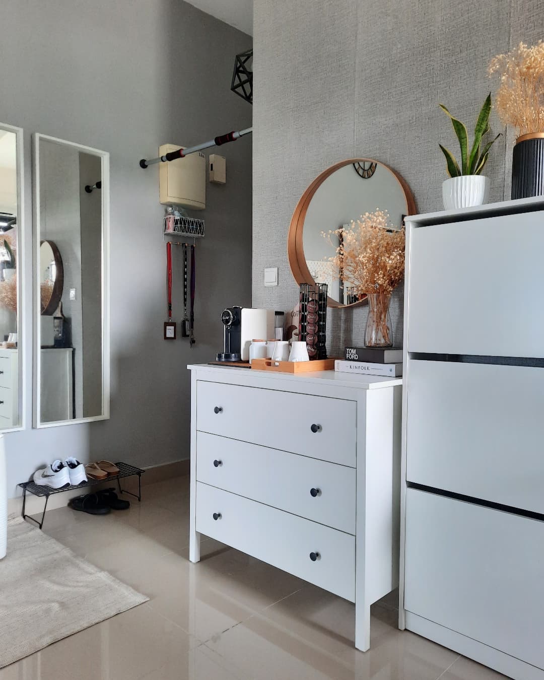 IKEA KOPPANG ホワイト 3段チェスト KOPPANG Chest of 3 drawers, White, 90x83cm– Home Swede Home