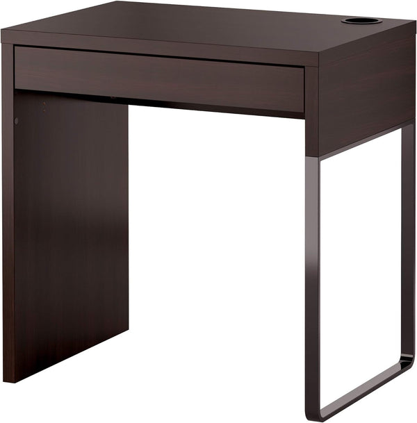 MICKE desk, 73cm, Black-brown