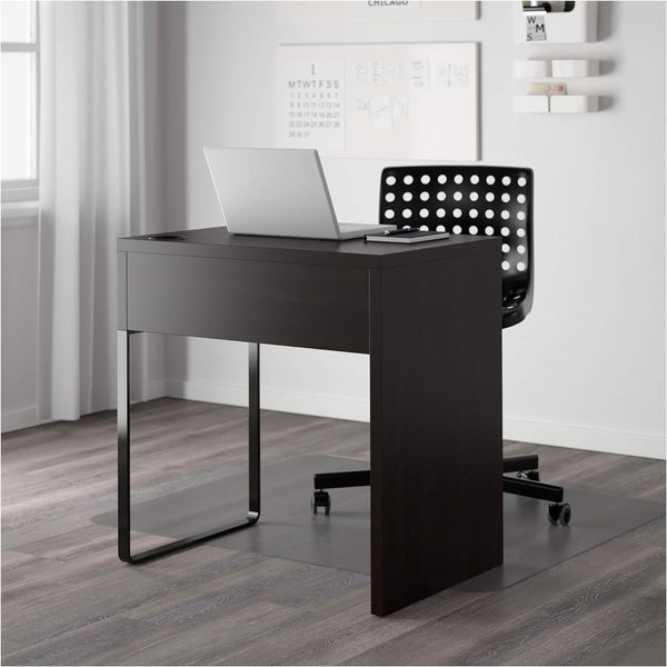 MICKE desk, 73cm, Black-brown
