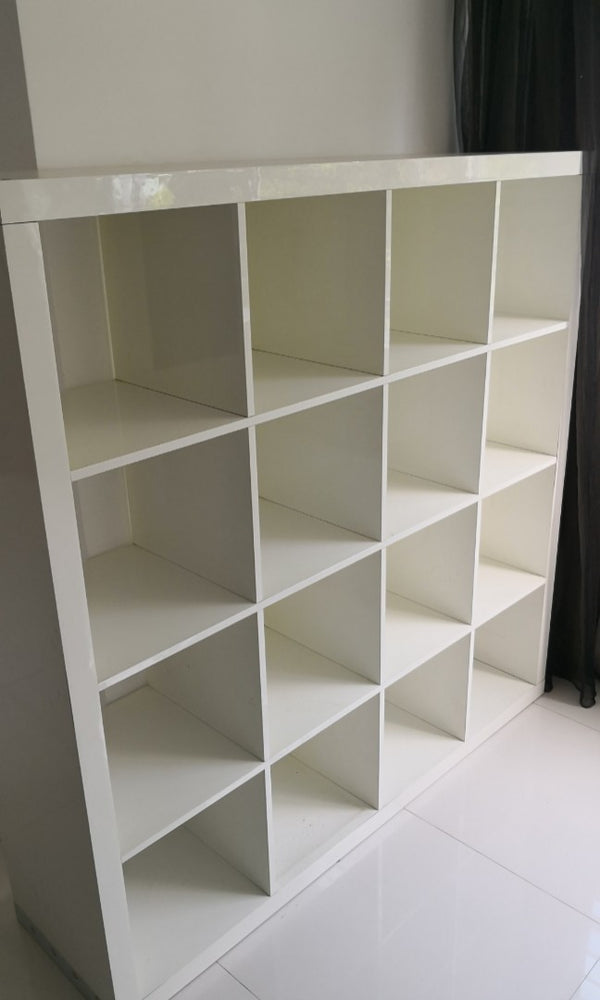 KALLAX 4x4, HIGH GLOSS white, 147x147cm