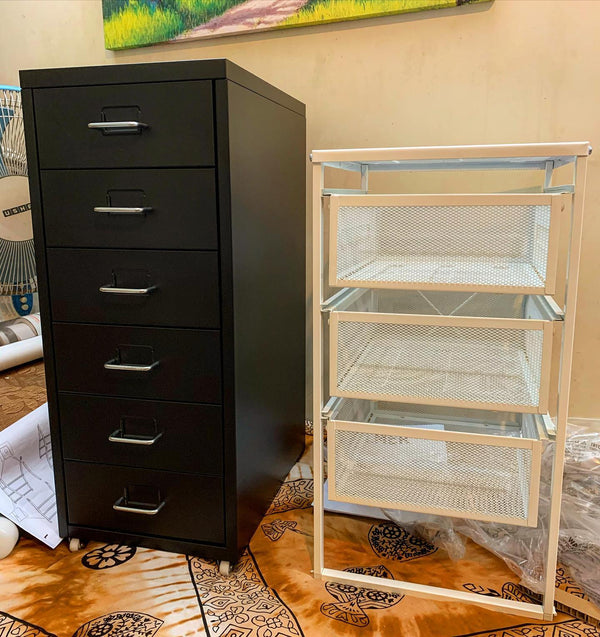 HELMER Drawer unit on castors, Black, 28x69cm