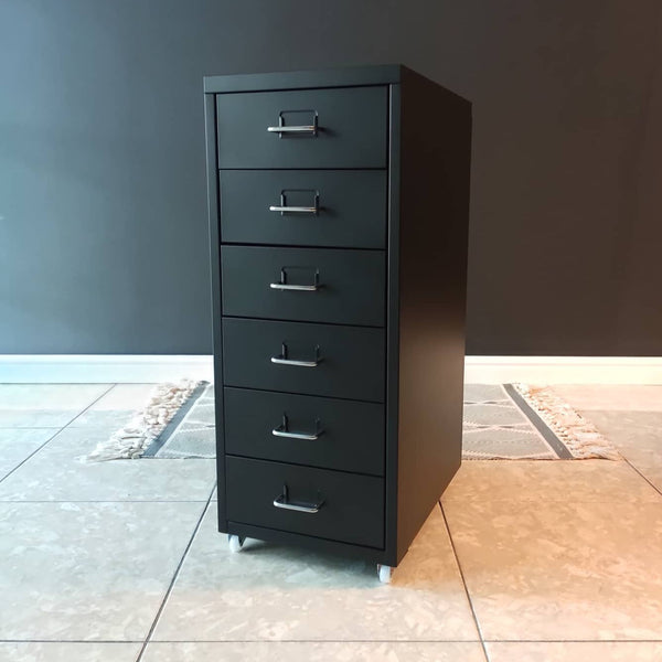 HELMER Drawer unit on castors, Black, 28x69cm