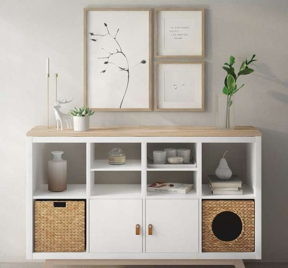 KALLAX Insert with 1 shelf, White, 33x33cm