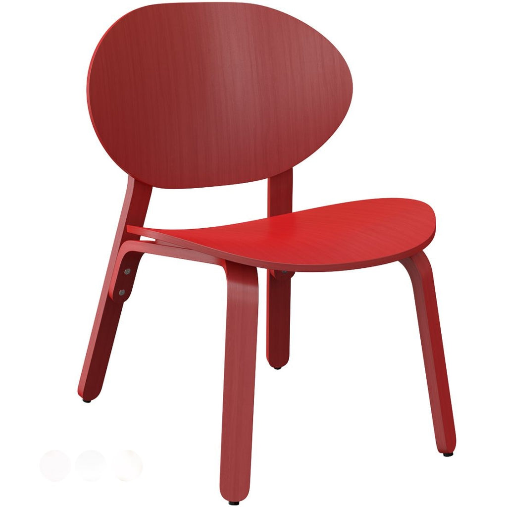 FROSET Easy chair, Red stained oak veneer