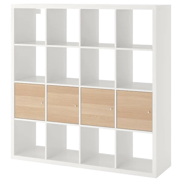KALLAX insert with door, White stained oak effect– Home Swede Home