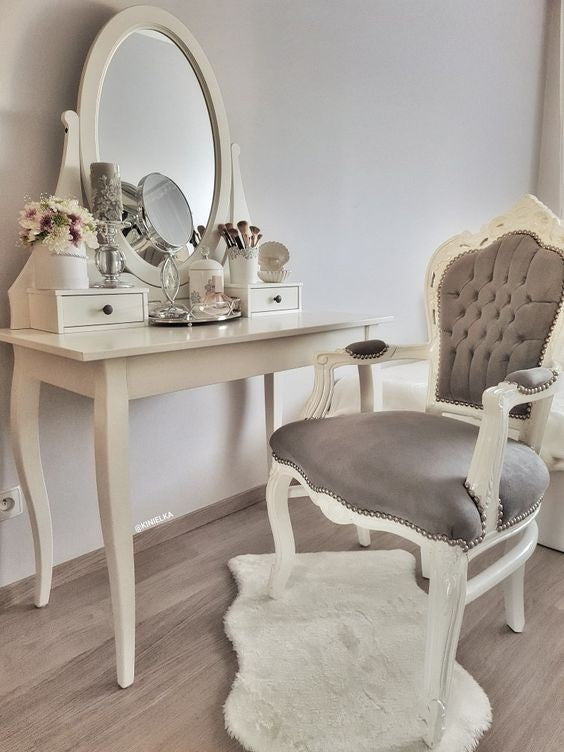 HEMNES Dressing table with mirror, White, 100x50cm Home Swede Home SA