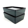 KUGGIS Box with lid, 18x26x8cm, Transparent black