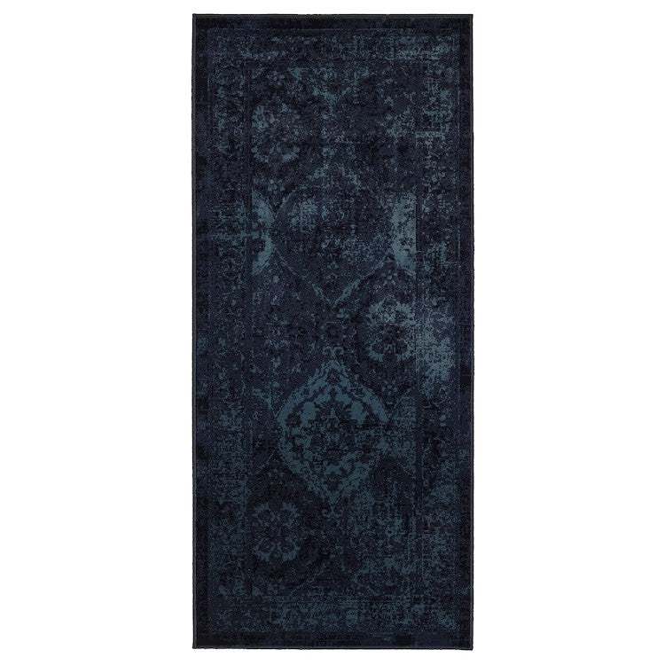 VONSBAK Rug, low pile, dark blue, 80x180cm– Home Swede Home
