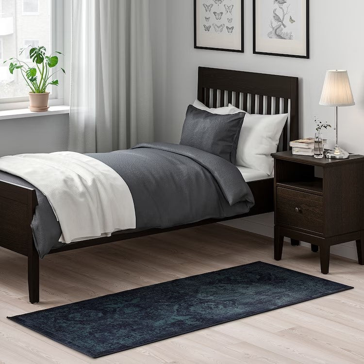 VONSBAK Rug, low pile, dark blue, 80x180cm– Home Swede Home