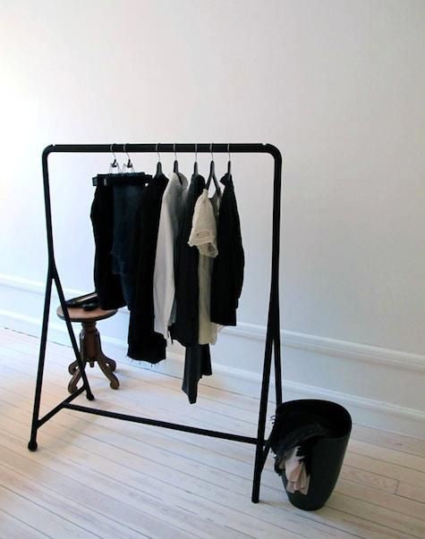 TURBO Clothes rack, in/outdoor, Black, 117x59cm