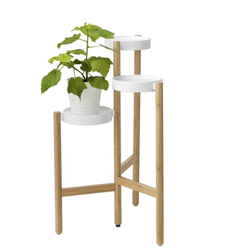 SATSUMAS Plant stand, Bamboo/white, 78cm Home Swede Home
