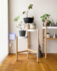 SATSUMAS Plant stand, Bamboo/white, 78cm