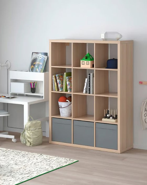 KALLAX 3x4, 112x147cm, White stained oak effect– Home Swede Home