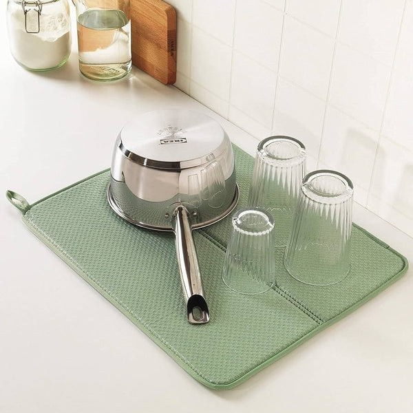 NYSKOLJD Dish drying mat, 44x36cm, Green