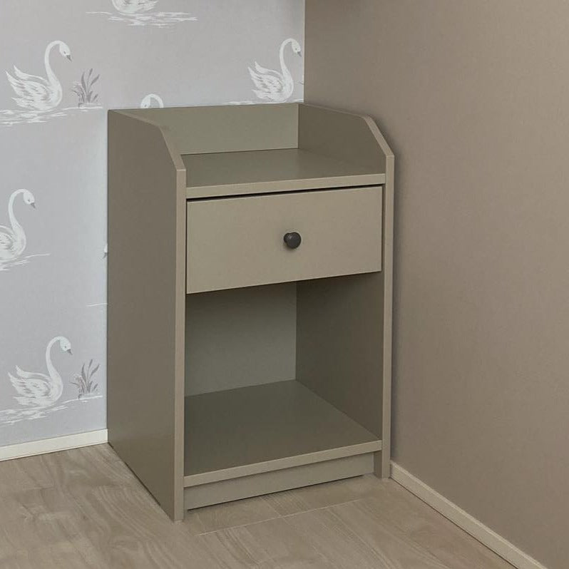 HAUGA Bedside table, grey, 40x36cm