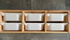 TROFAST Wall storage, 99x21x30cm (6 boxes Combo), Light white stained pine/white