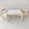 LATT children's table and chairs, White/pine