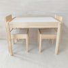 LATT children's table and chairs, White/pine