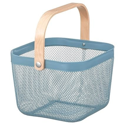 RISATORP Basket, 25x26x18cm, Pale blue