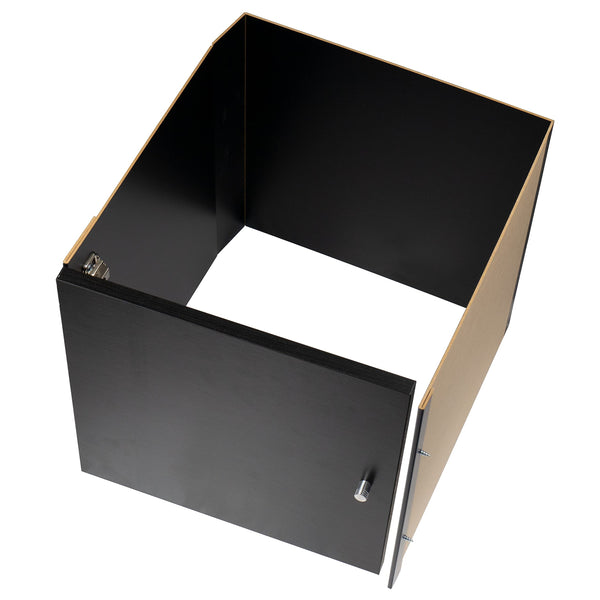 KALLAX insert with door, Black-brown