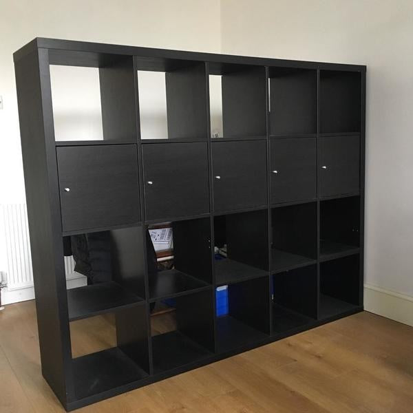 KALLAX insert with door, Black-brown– Home Swede Home