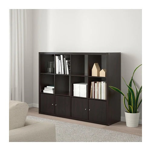 IKEA ラック KALLAX insert with door, Black-brown– Home Swede Home