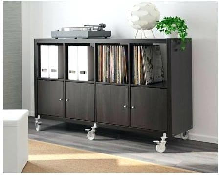 VikkeブラックXL KALLAX insert with door, Black-brown– Home Swede Home