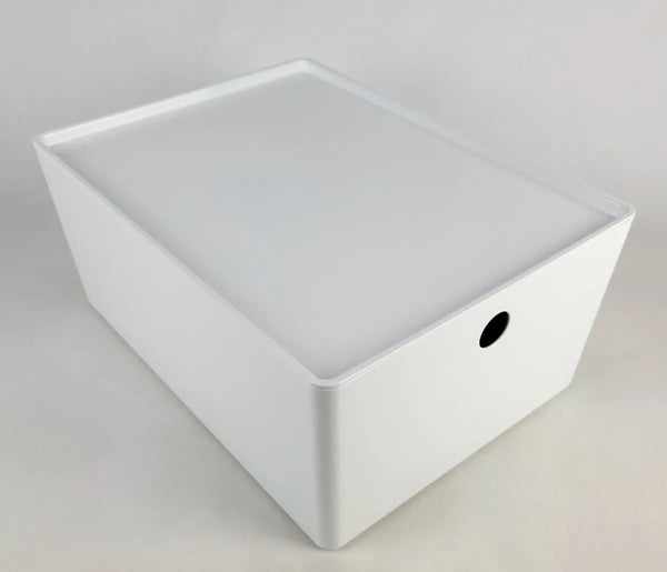 KUGGIS Box with lid, 26x35x15cm, White