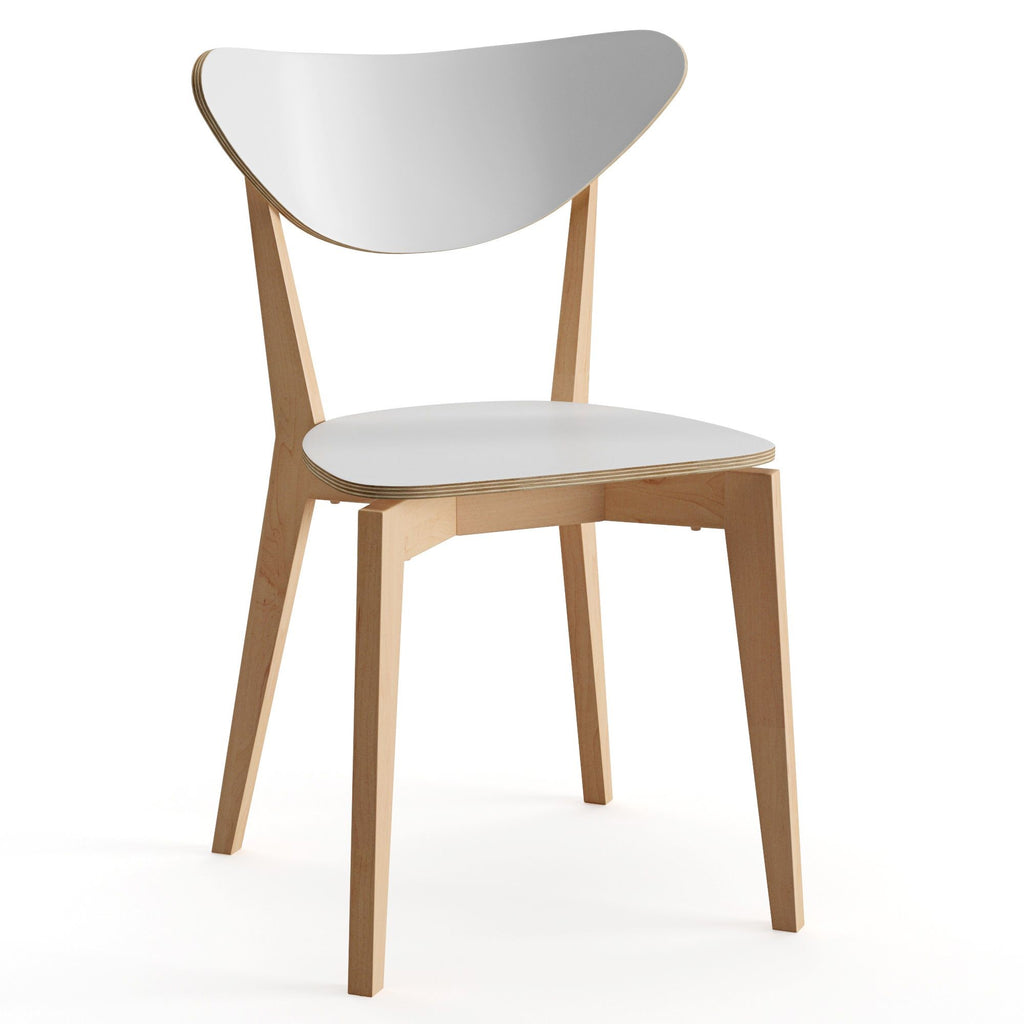 NORDMYRA Chair, White, birch