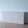 MALM Chest of 6 drawers, 160X78cm, White