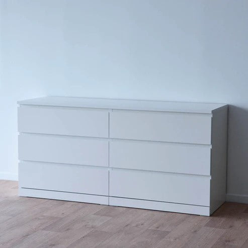 MALM Chest of 6 drawers, 160X78cm, White