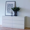 MALM Chest of 6 drawers, 160X78cm, White