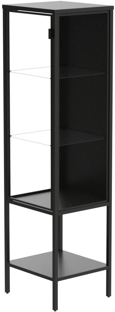 RUDSTA Glass-door cabinet, 42x37x155cm, Anthracite