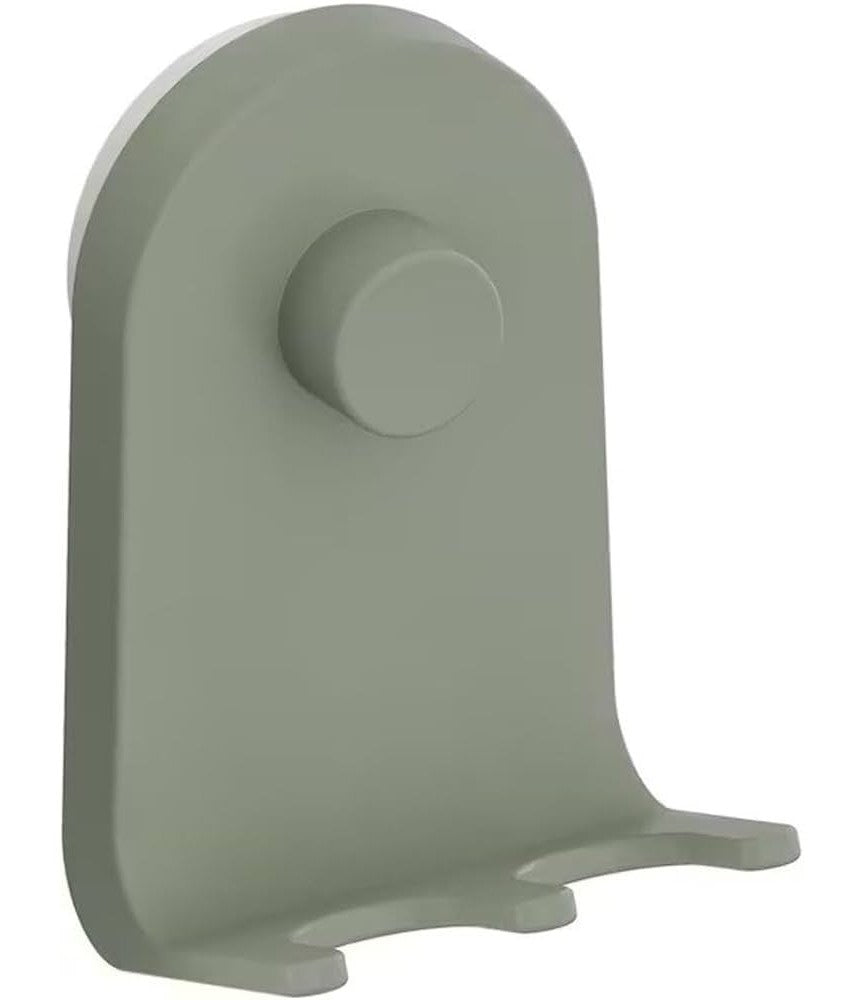 OBONAS Triple hook with suction cup, grey-green, 7x11 cm– Home