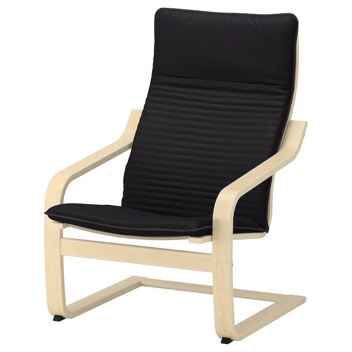 POANG Armchair, Birch veneer & knisa black– Home Swede Home