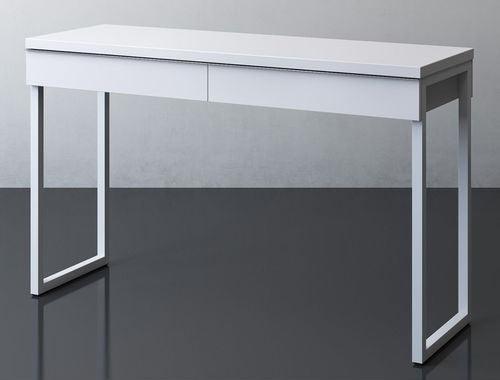 BESTA BURS Desk, 120x40cm, High-gloss white