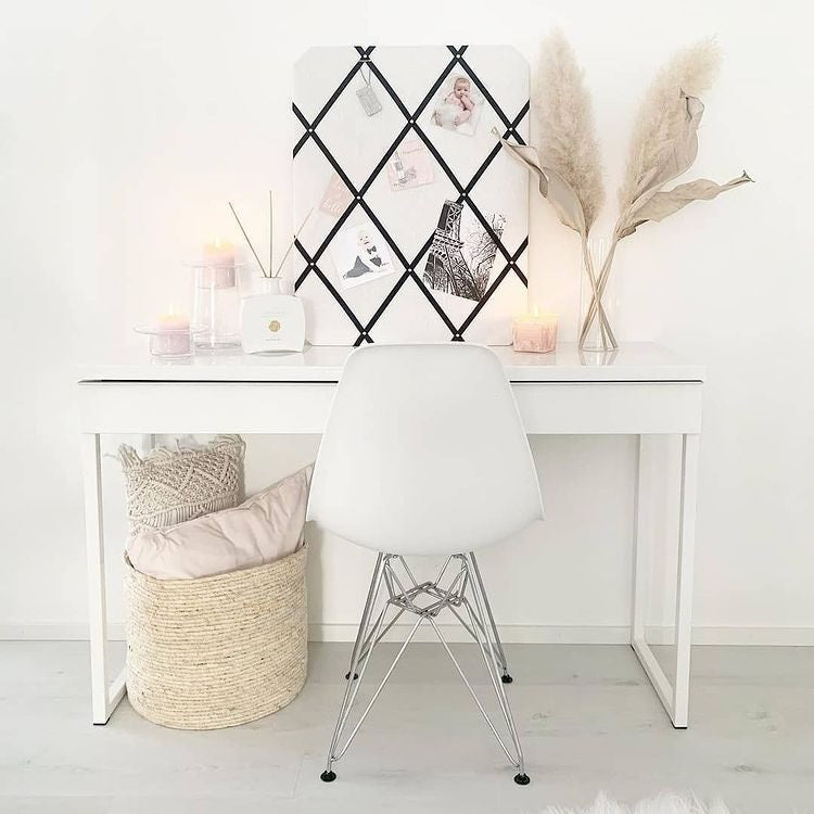 BESTA BURS Desk, 120x40cm, High-gloss white– Home Swede Home