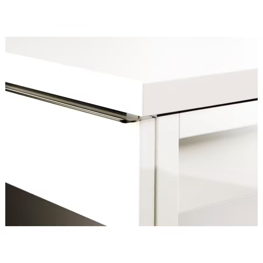 IKEA BESTÅ BURS バースト ホワイト 120cm BESTA BURS Desk, 120x40cm, High-gloss white– Home Swede Home