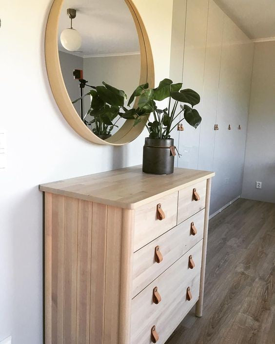 BJORKSNAS Chest of 5 drawers, Birch, 90x90cm
