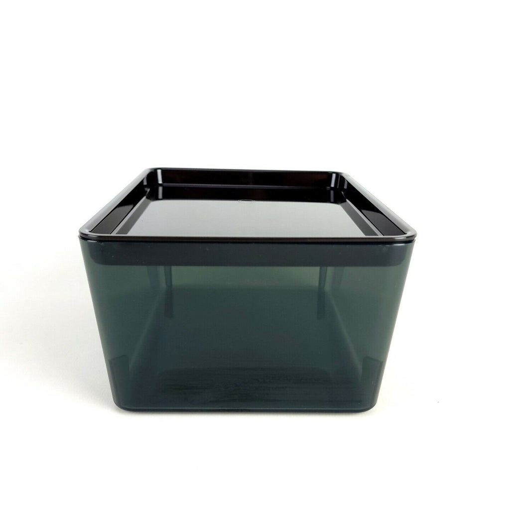 KUGGIS Box with lid, 26x35x15cm, Transparent black