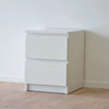 MALM chest of 2 drawers/bedside table, White