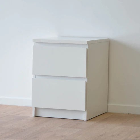 MALM chest of 2 drawers/bedside table, White
