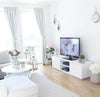 BYAS TV bench, 160x42x45cm, High-gloss white
