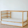KURA reversible bed, White/pine