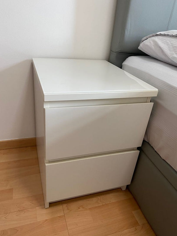KULLEN Chest of 2 drawers/bedside table, 35x49cm, White