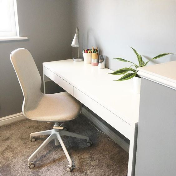 MICKE desk, 142x50cm, White– Home Swede Home - Main Image